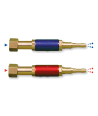 Paire de clapets anti-retour stop feu oxygène / propane écrous 16x150 pour manodétendeur