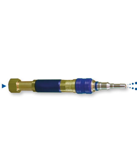 Raccord rapide avec anti retour de flamme Oxygène pour manodétendeur sortie écrou 16x150