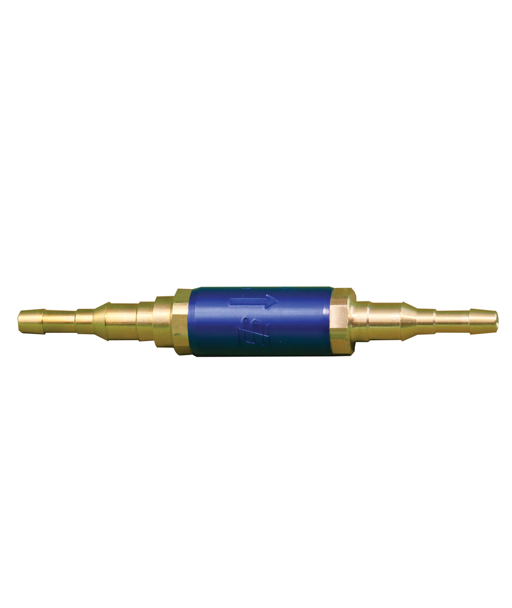 Clapet anti-retour stop feu Oxygène pour tuyaux Ø6.3x12 / 10x17