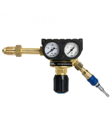 Paire de raccords rapides Oxygène / Gaz pour manodétendeurs sorties écrous 16x150
