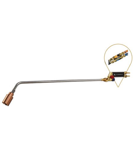 Chalumeau chauffeur Vulcain 3 lance 700 mm avec clapet Anti-Retour Grand Débit Oxygène / Propane (GPL)